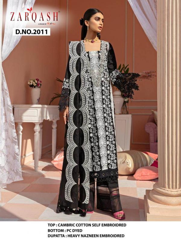 Zarqash Nureh Luxury Lawn Cotton Designer Pakistani Style Salwar Collection 